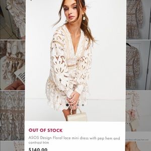 ASOS Design long sleeve mini dress